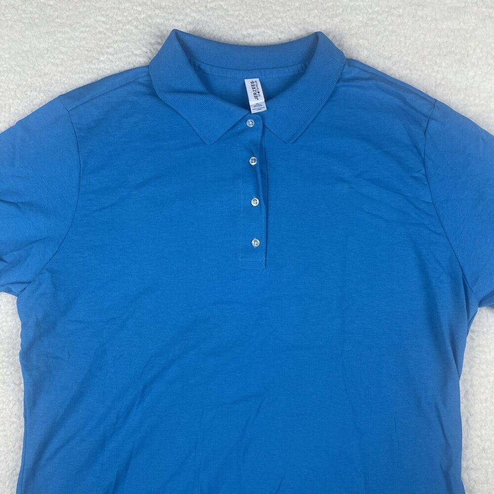 Jerzees Ladies' X-Large California Blue 5.6 oz. SpotShield™ Jersey Polo - Picture 2 of 8